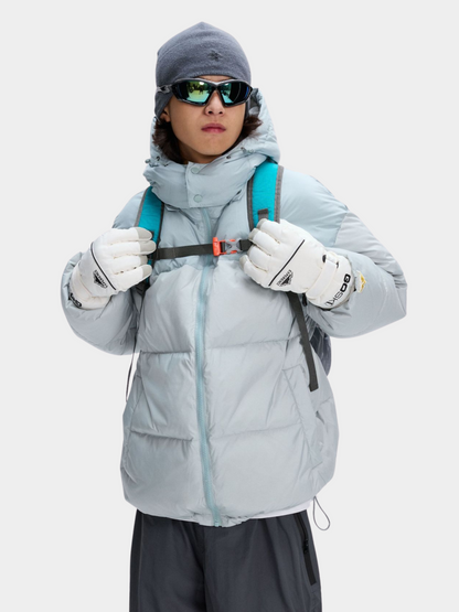 BluffPeak - Unisex Abnehmbare Kapuze Wasserabweisende Entendaunenjacke
