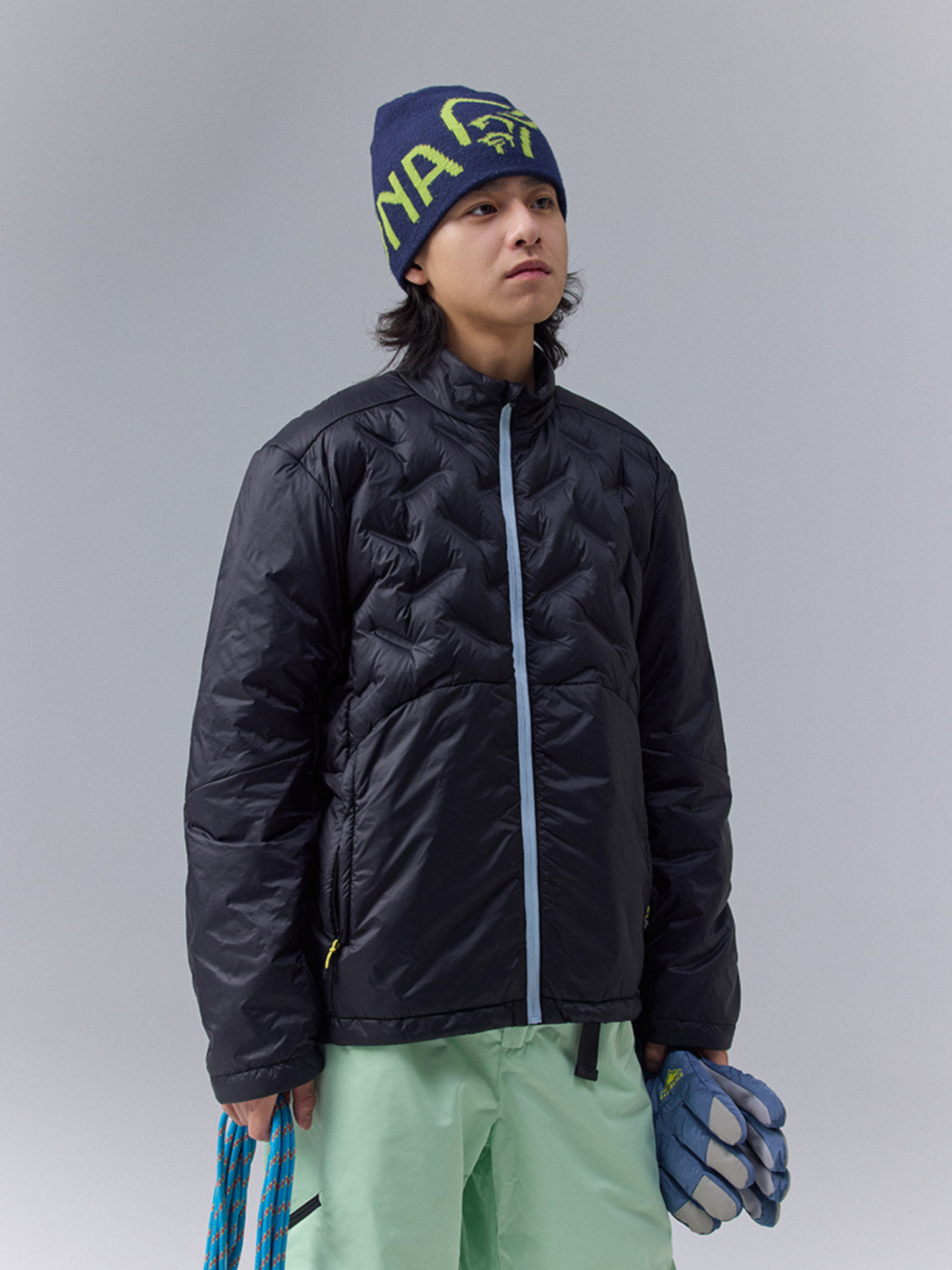 DryBench - Gesplitteter Kragen Outdoor Daunenjacke