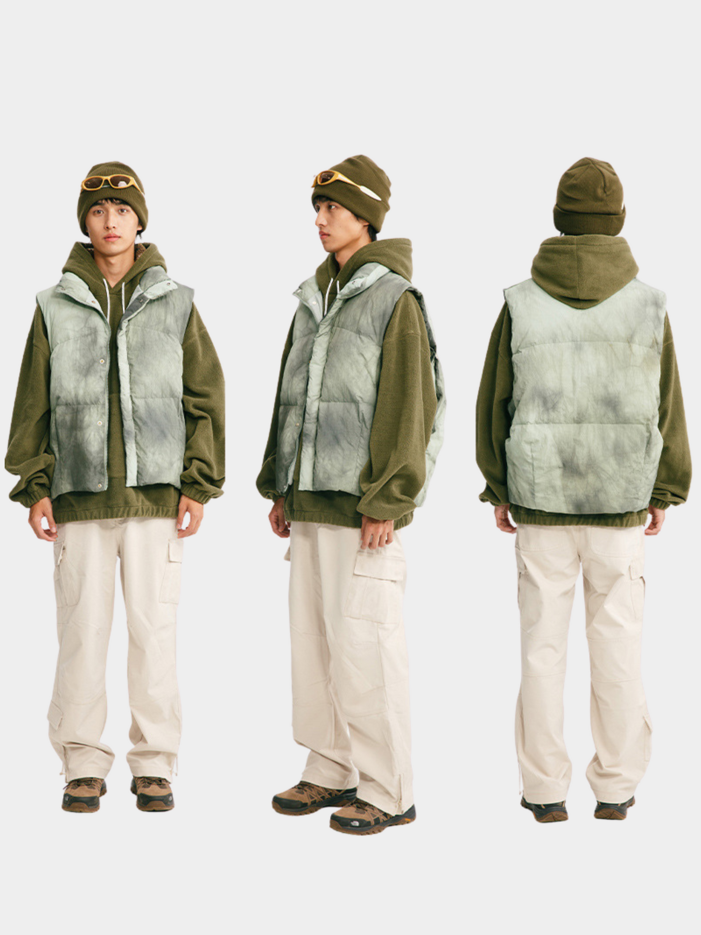 BluffTop - Unisex 90% Weiße Entendaunen Handgefärbte Wasserfeste Daunenweste