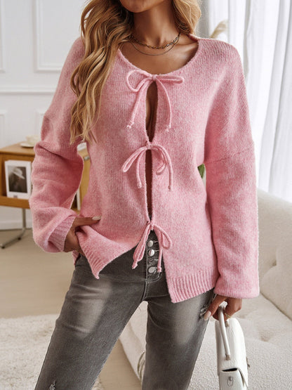 Schnürung Schleife Hohe Pullover