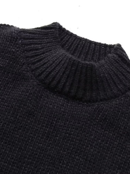 Mittelhoher Kragen Strickpullover