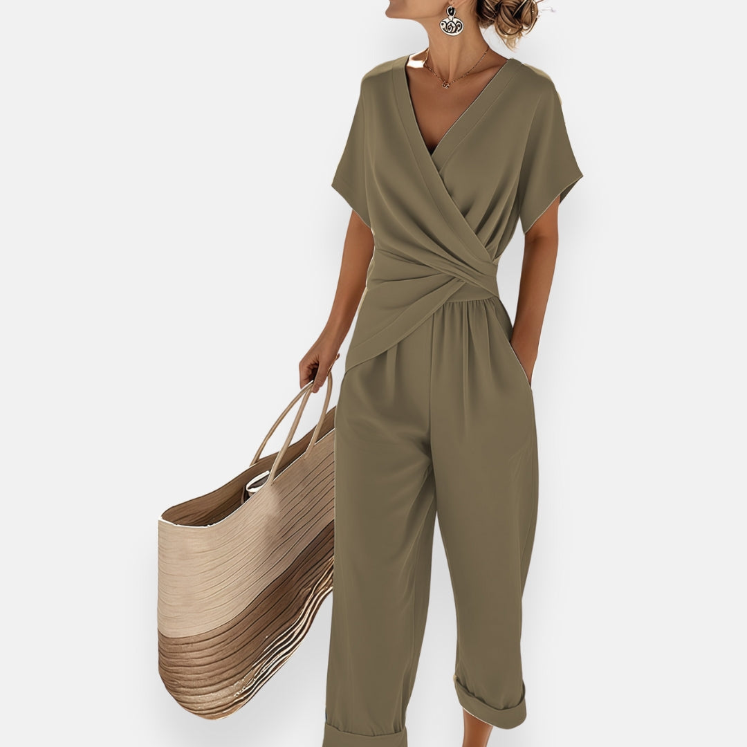 Lyra | Drapierter Knoten-Jumpsuit