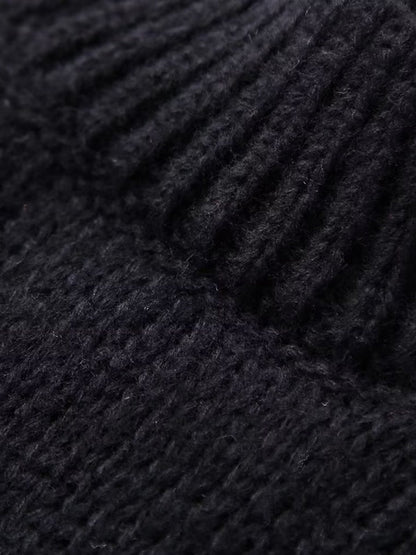 Mittelhoher Kragen Strickpullover