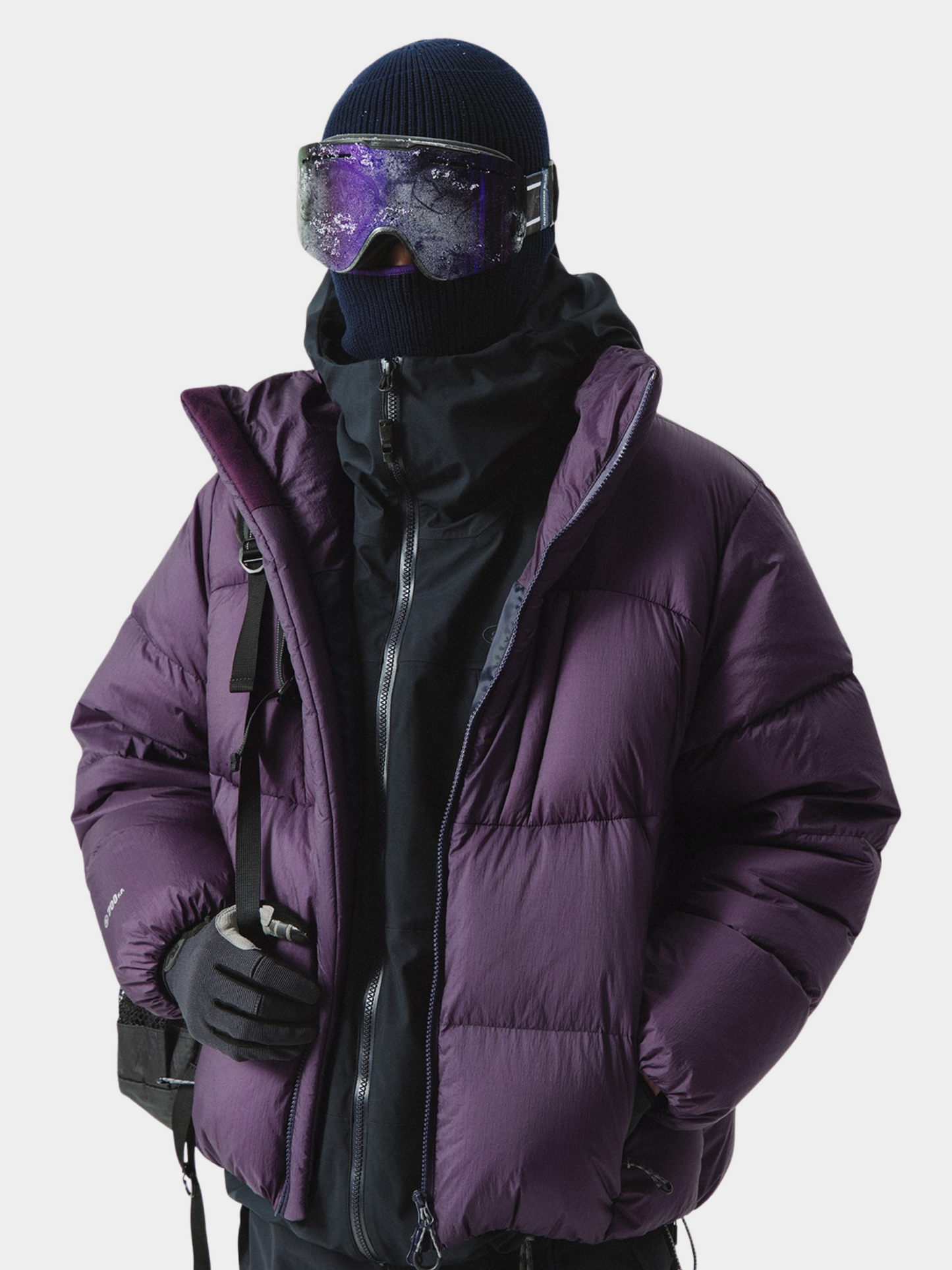 CougarStep - 95% weiße Gänsedaunen Jacke mit dreifacher Schutzfunktion und Stehkragen