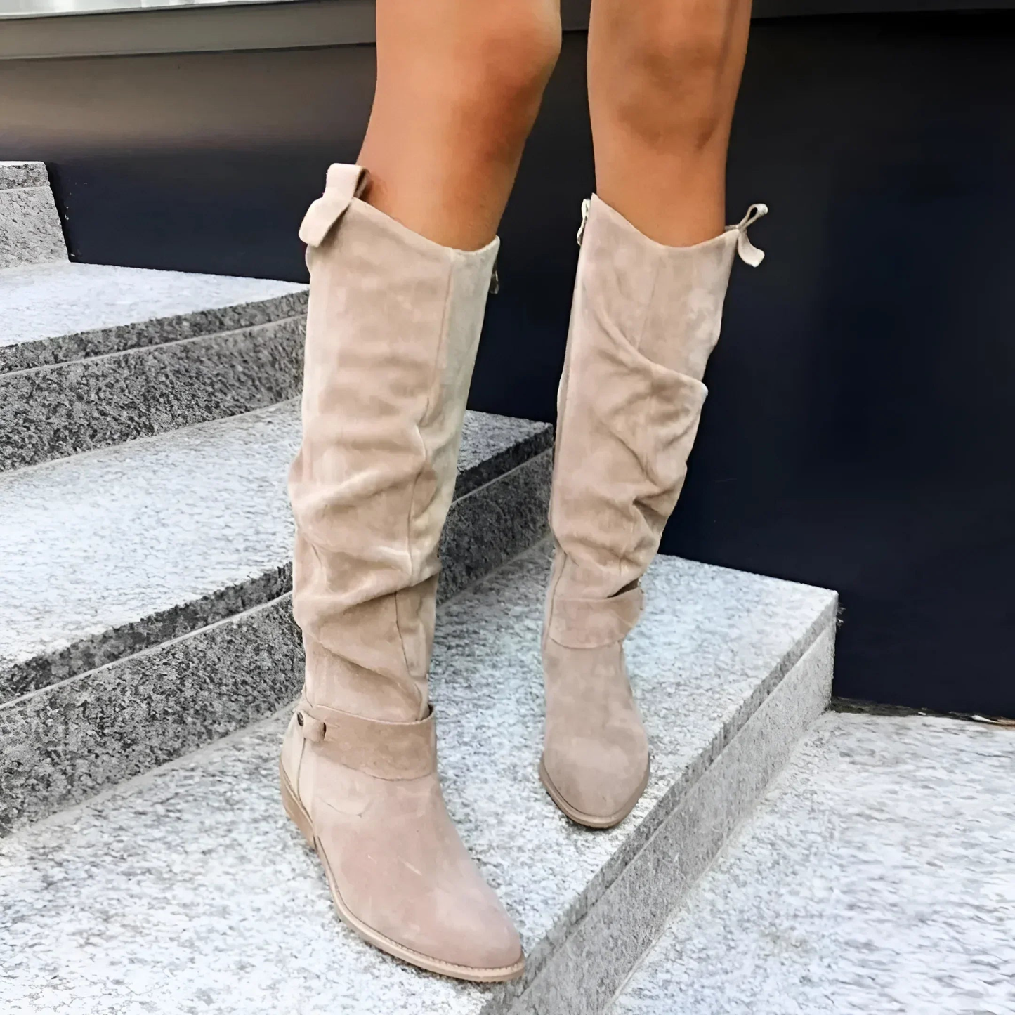 Madeleine | Knielange Wildlederstiefel