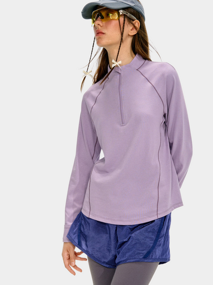 Caveflare - Damen UPF50+ Stehkragen Langarm Sweatshirt