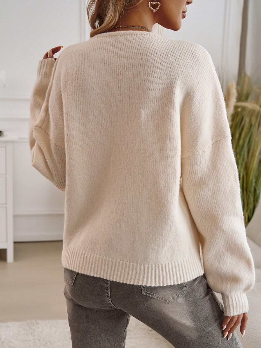 Schnürung Schleife Hohe Pullover