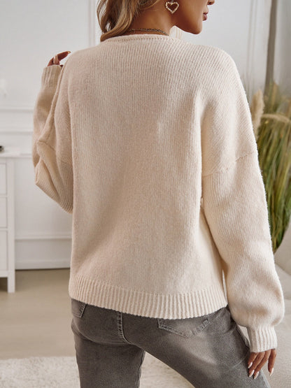 Schnürung Schleife Hohe Pullover