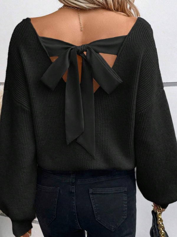 Rückenbogen Strickpullover