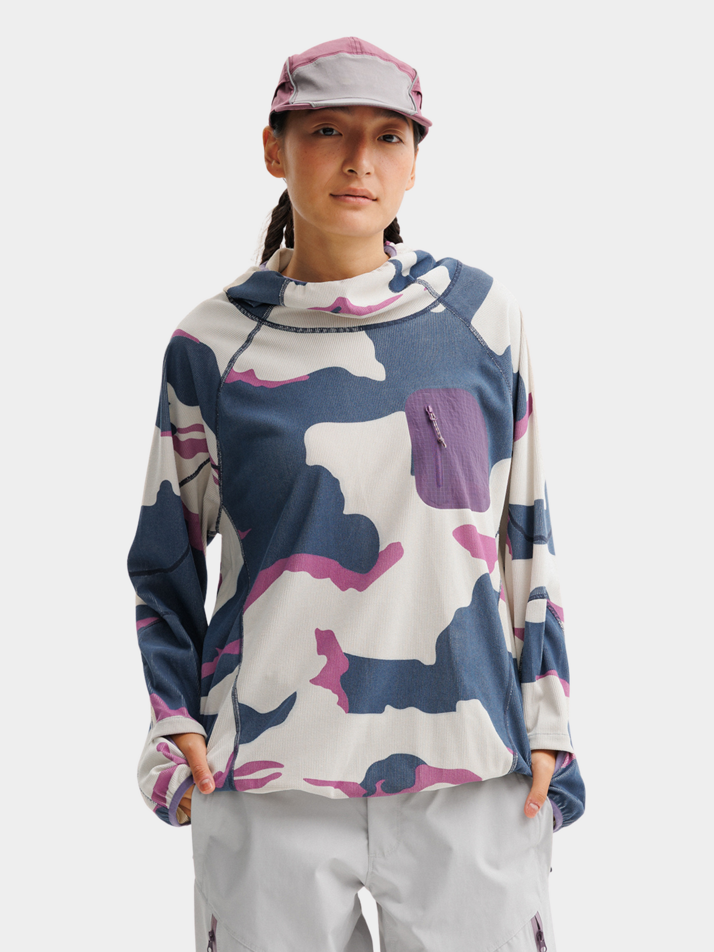 Crag - Unisex Feuchtigkeitsableitender Hoher Kragen Hoodie Basisschicht