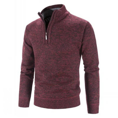 EDWARD | MÄNNER KLASSE HALB-ZIP STRICKPULLOVER