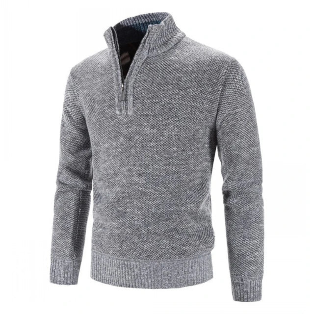 EDWARD | MÄNNER KLASSE HALB-ZIP STRICKPULLOVER