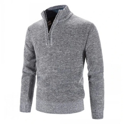 EDWARD | MÄNNER KLASSE HALB-ZIP STRICKPULLOVER
