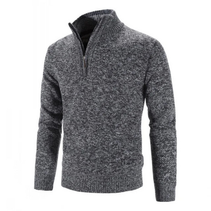 EDWARD | MÄNNER KLASSE HALB-ZIP STRICKPULLOVER