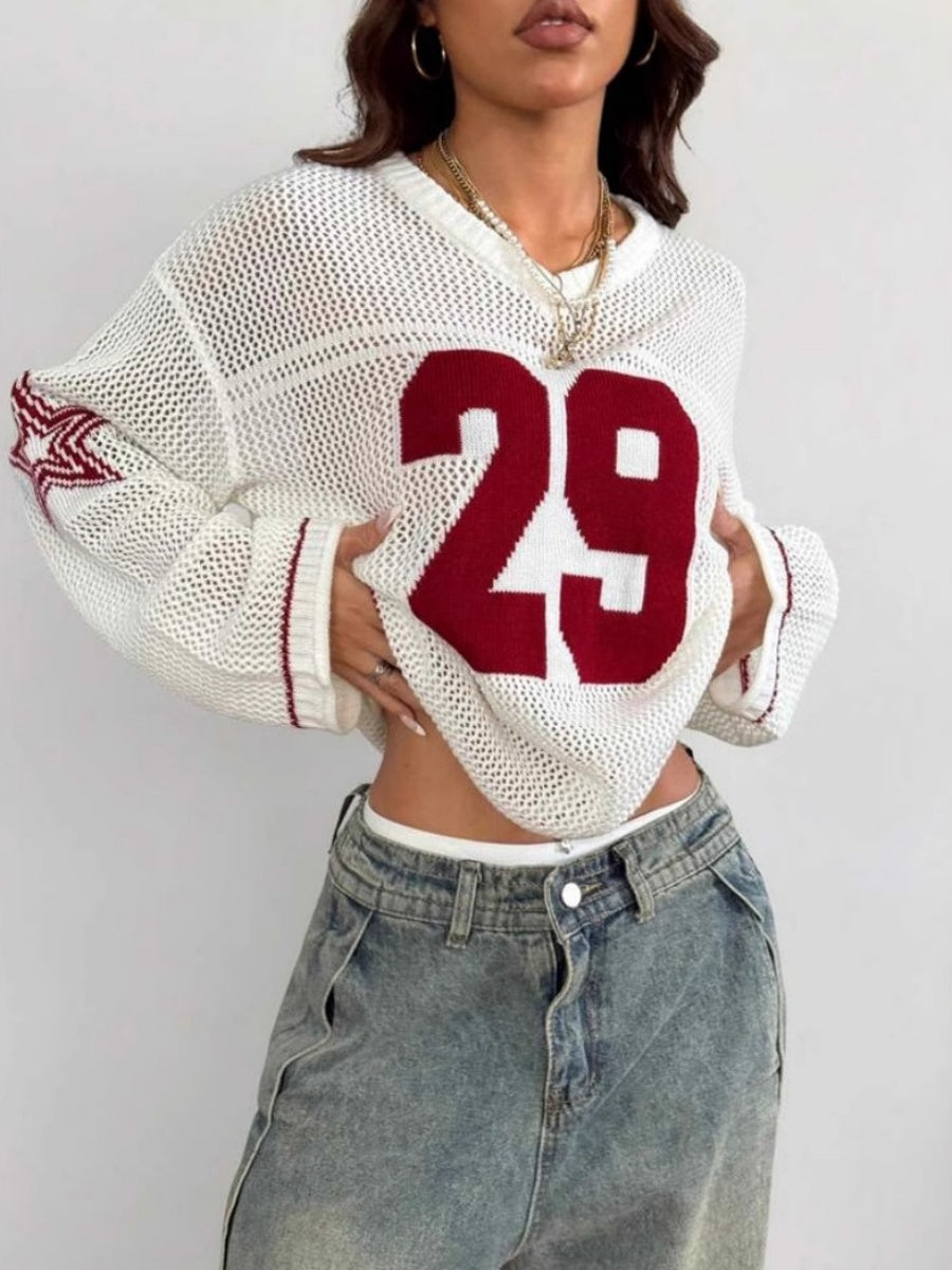 Liber Sommer Damen Bedruckte Kapuzenbuchstaben Pullover