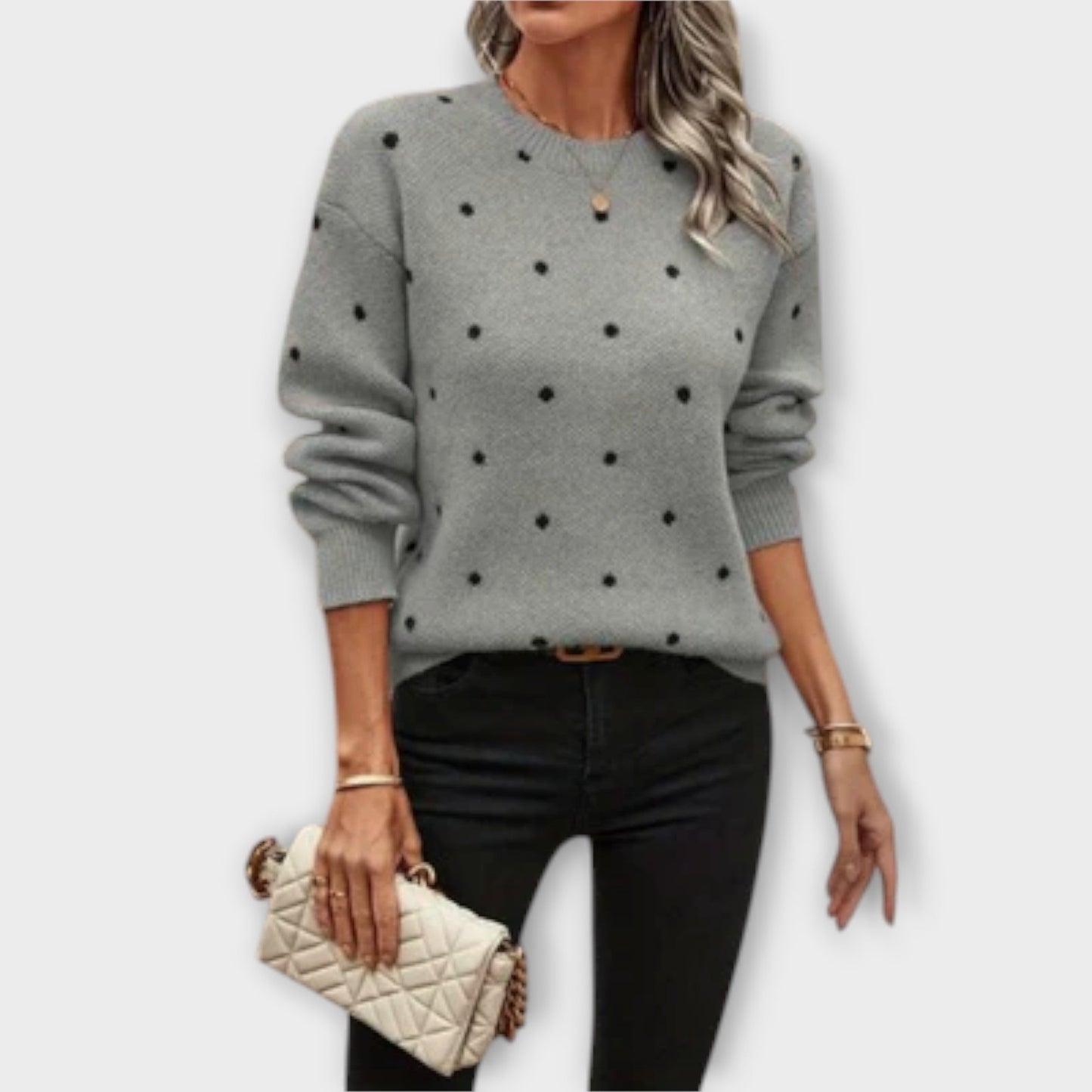 Mia | Gemütlicher Polka Dot Pullover