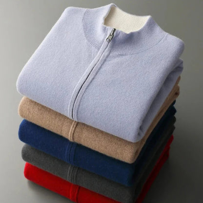 Corvino Kaschmir-Zip-Cardigan