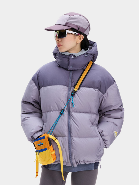 BluffPeak - Unisex Abnehmbare Kapuze Wasserabweisende Entendaunenjacke