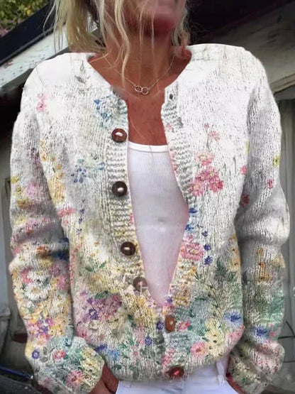 FLORA™ – Vintage-Blumen-Cardigan