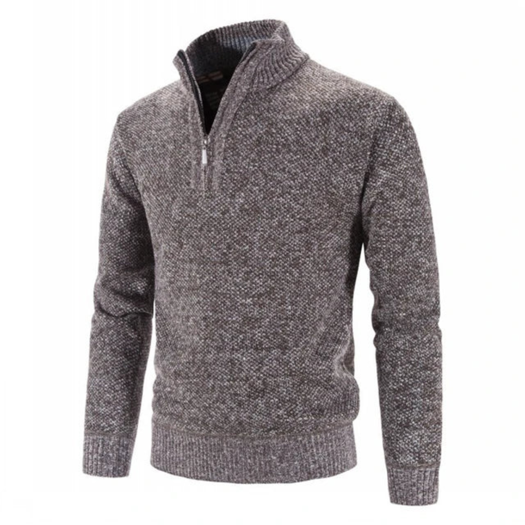 EDWARD | MÄNNER KLASSE HALB-ZIP STRICKPULLOVER