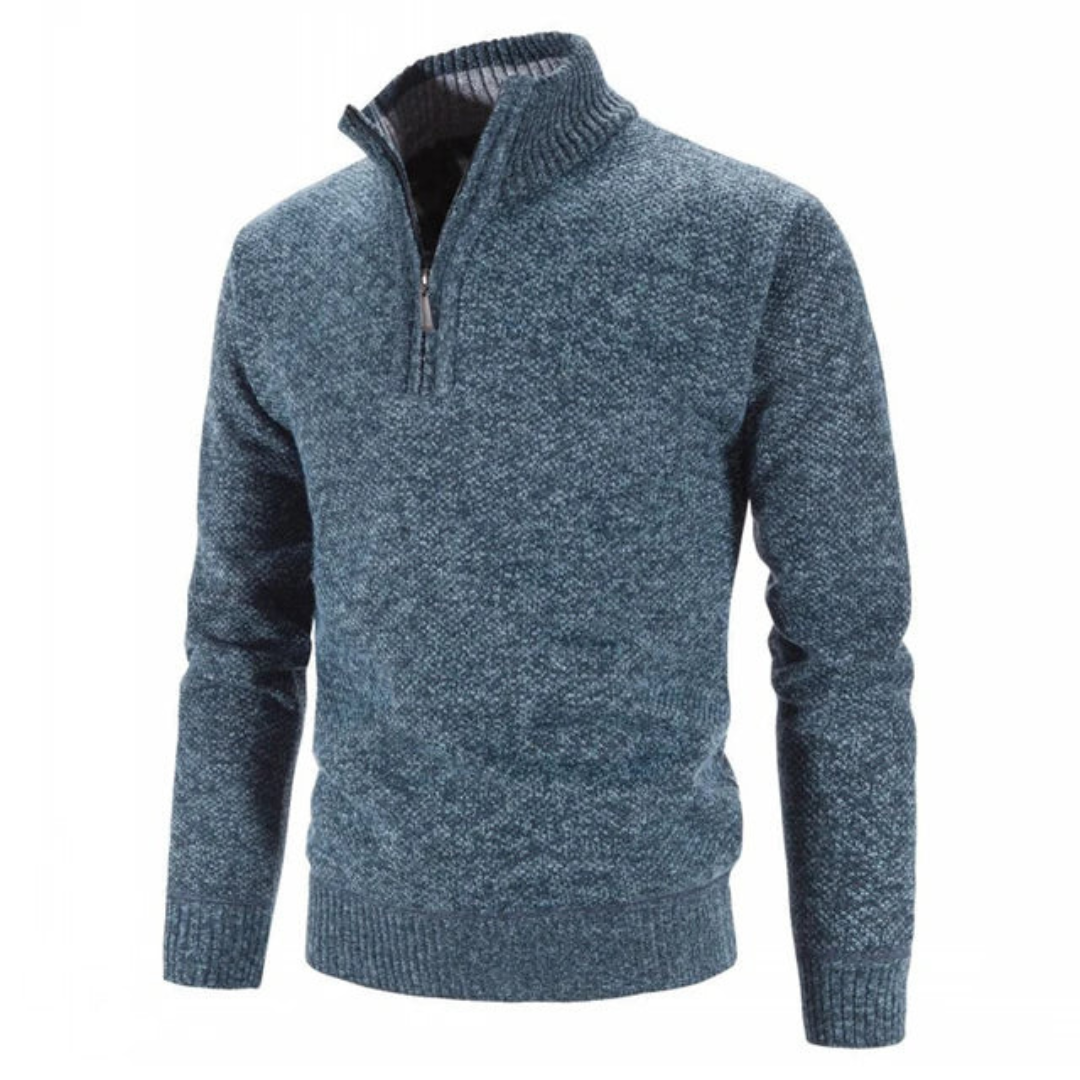 EDWARD | MÄNNER KLASSE HALB-ZIP STRICKPULLOVER