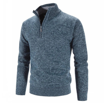 EDWARD | MÄNNER KLASSE HALB-ZIP STRICKPULLOVER