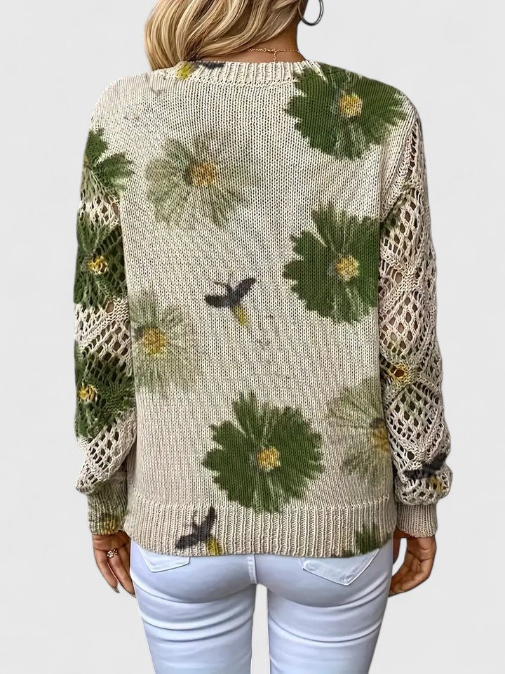 Magnolia | Eleganter Pullover mit floralem Muster