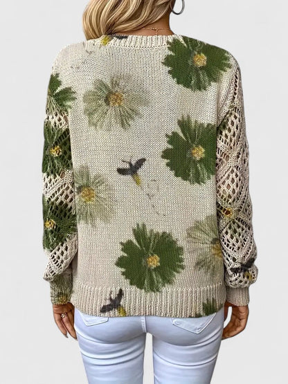 Magnolia | Eleganter Pullover mit floralem Muster