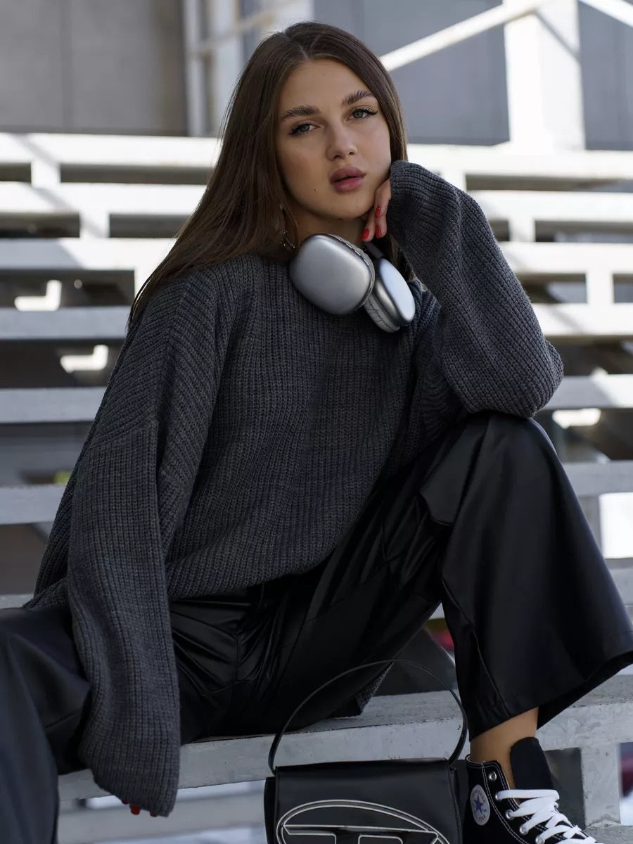 Liber Autumn Damen unifarben Pullover mit langen Ärmeln