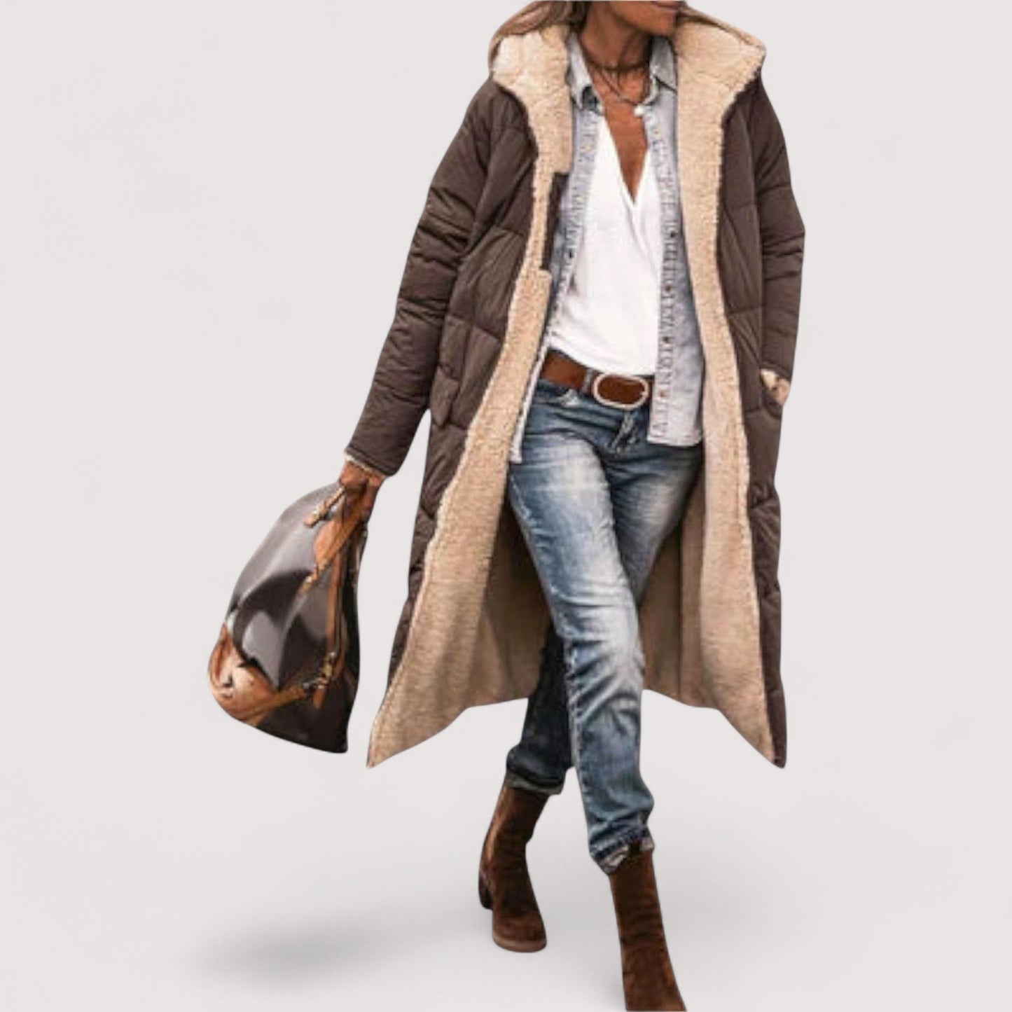 Kora™ | Kuscheliger Fell-Futter Mantel