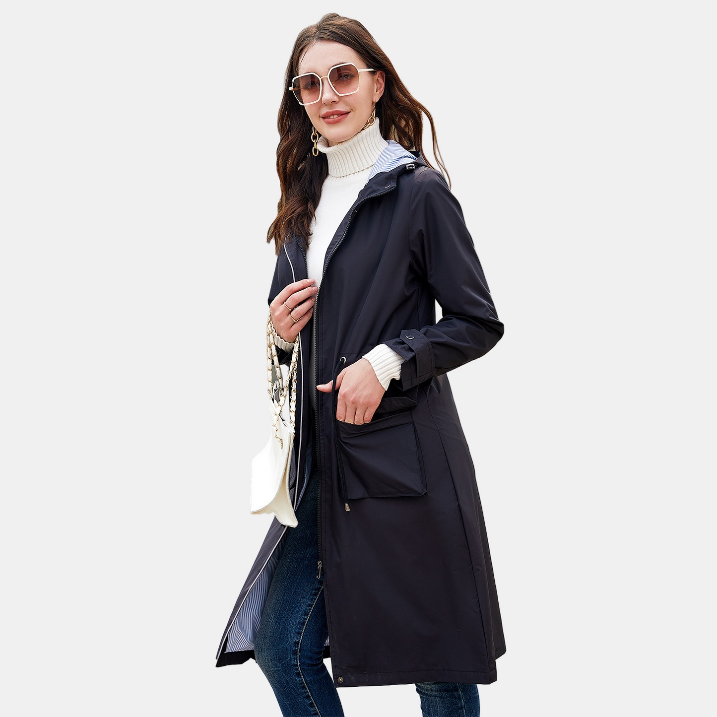 Lila – Eleganter & Wasserdichter Trenchcoat