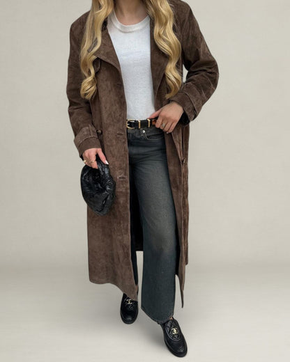 Monelle™ | Wildleder-Trenchcoat