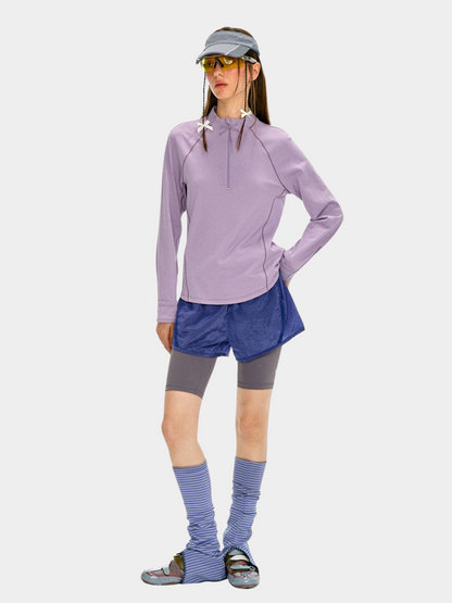 Caveflare - Damen UPF50+ Stehkragen Langarm Sweatshirt