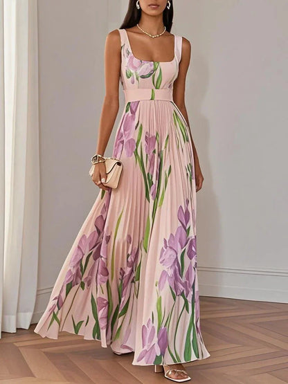 Liviana | Plissiertes Maxi-Kleid