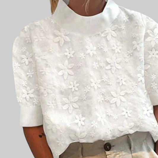 PETRA | SO VORGEFORMTES EINFARBIGES STEH-KRAGEN-Oberteil