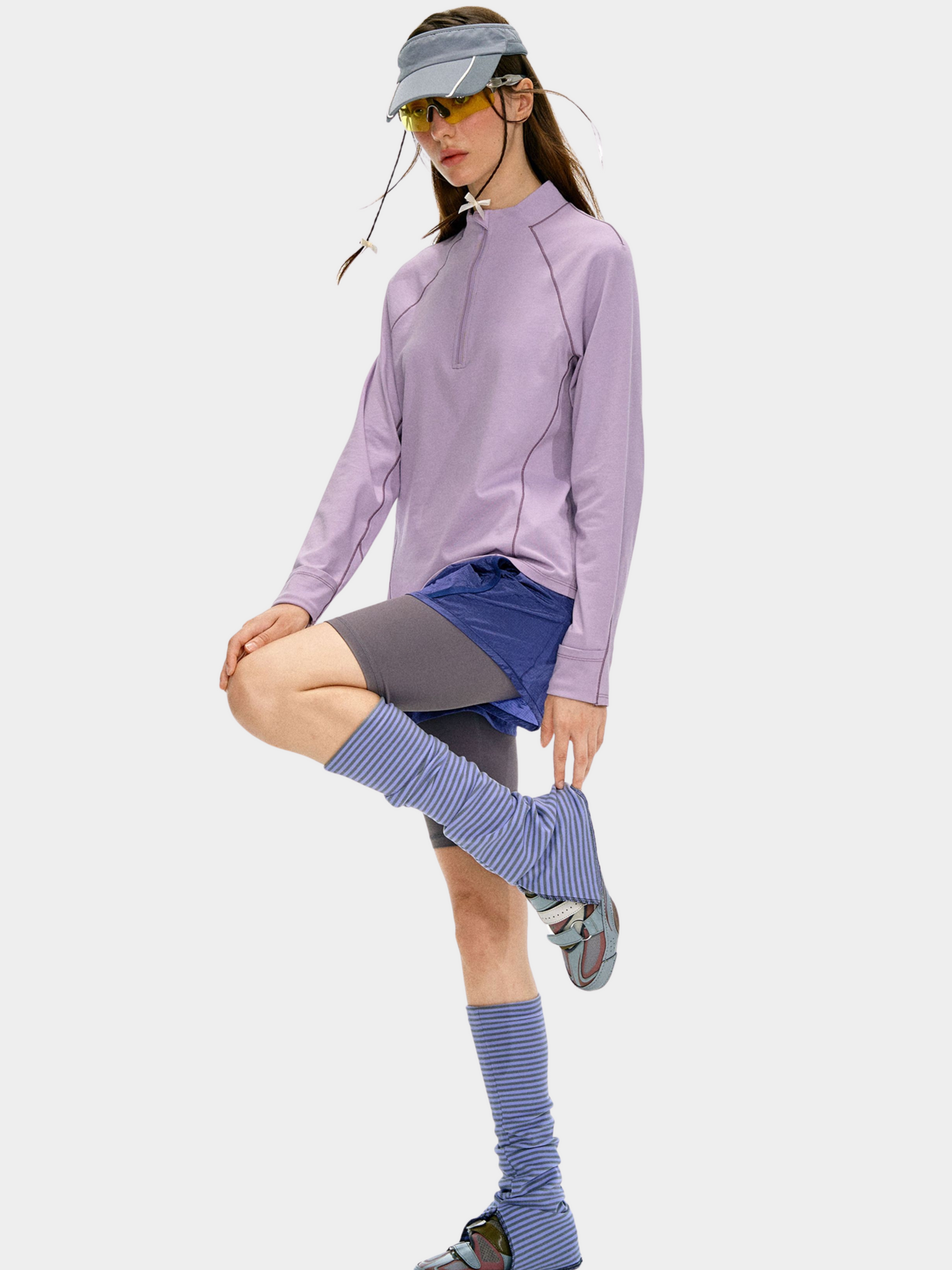 Caveflare - Damen UPF50+ Stehkragen Langarm Sweatshirt