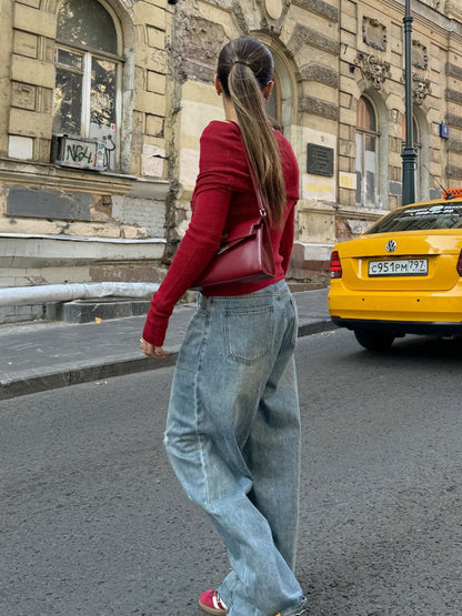 Kapuze Off-Shoulder Langarm Gestrickte Pullover