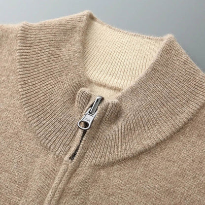 Corvino Kaschmir-Zip-Cardigan