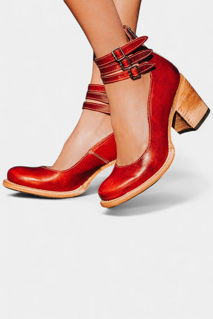 ELYRA™ | Moderne Blockabsätze aus schwarzem Leder