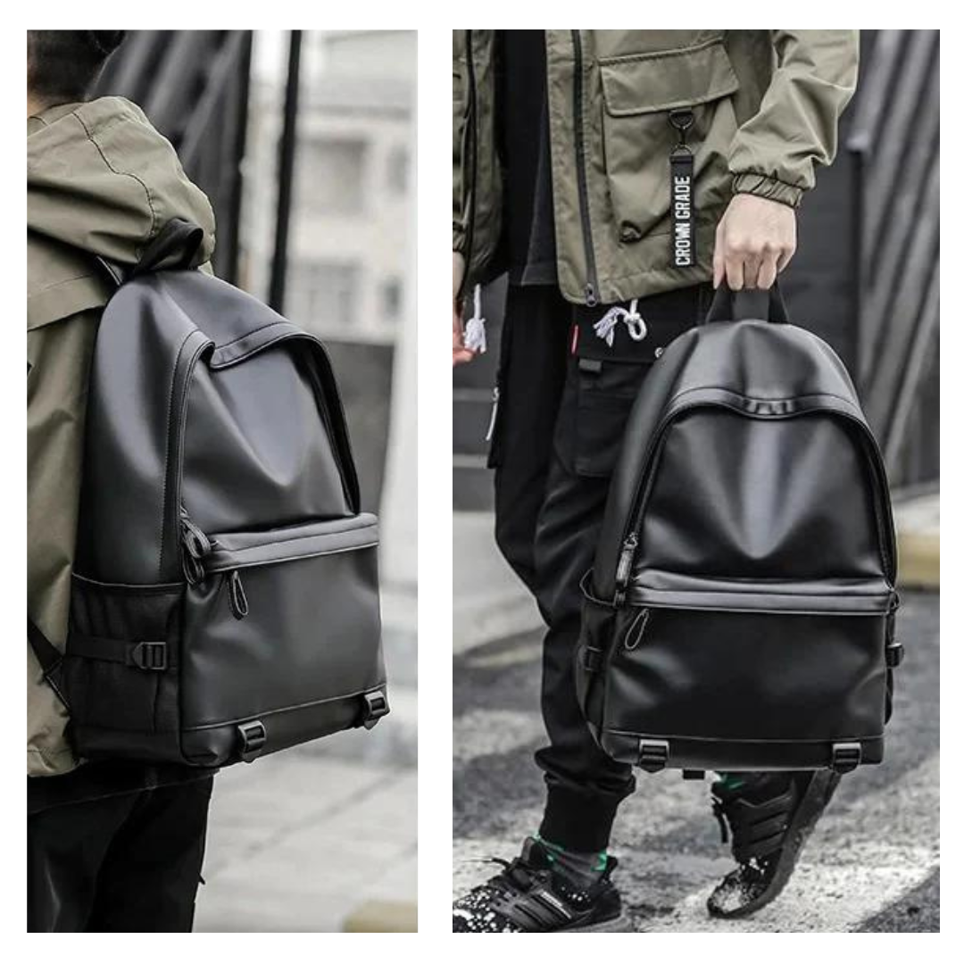 Herren Leder Rucksack