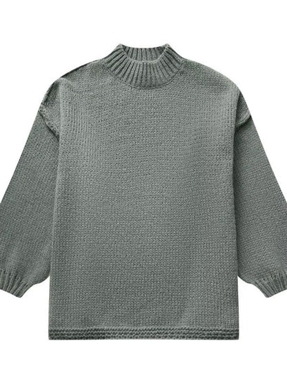 Mittelhoher Kragen Strickpullover
