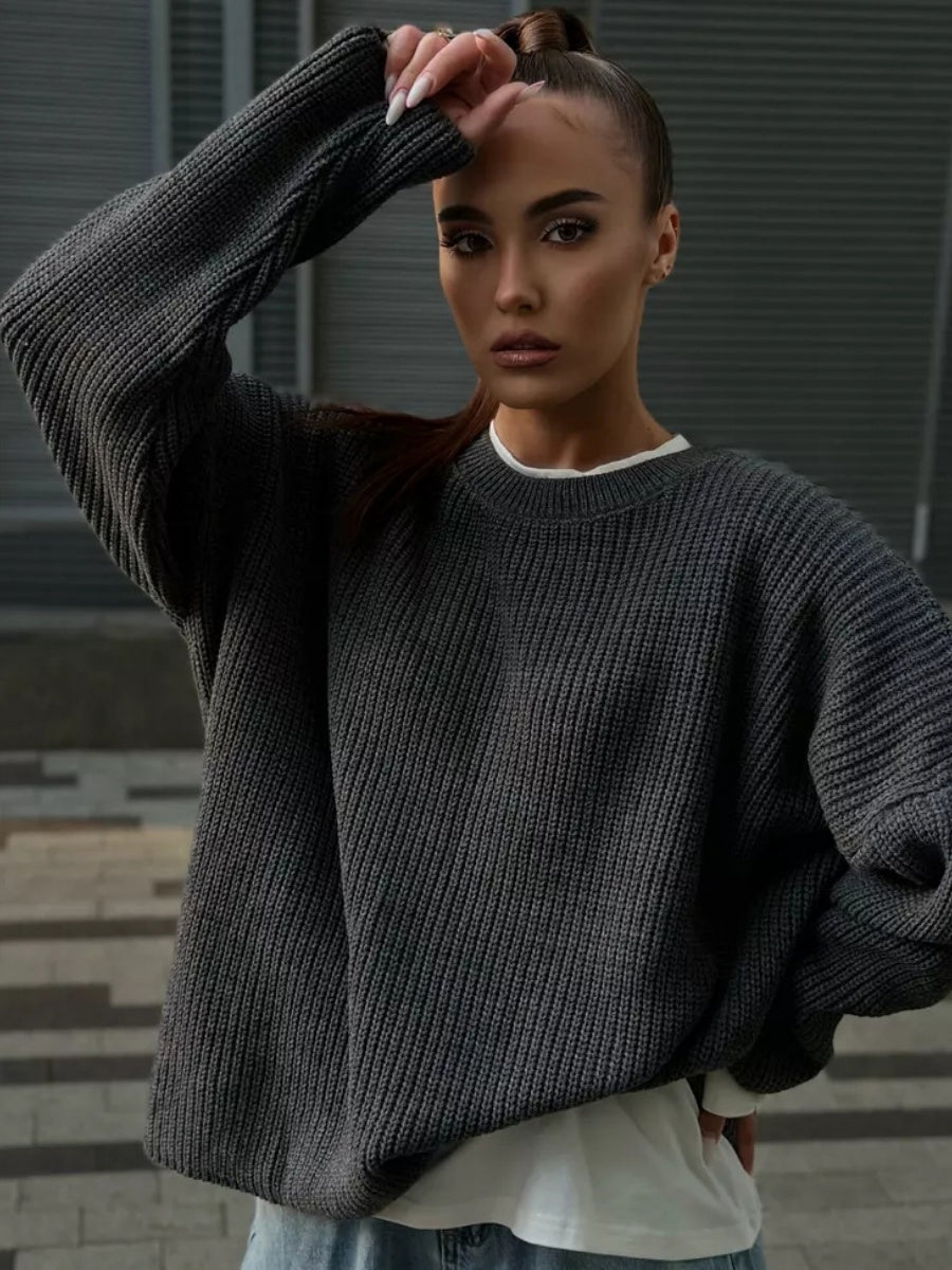 Liber Autumn Damen unifarben Pullover mit langen Ärmeln