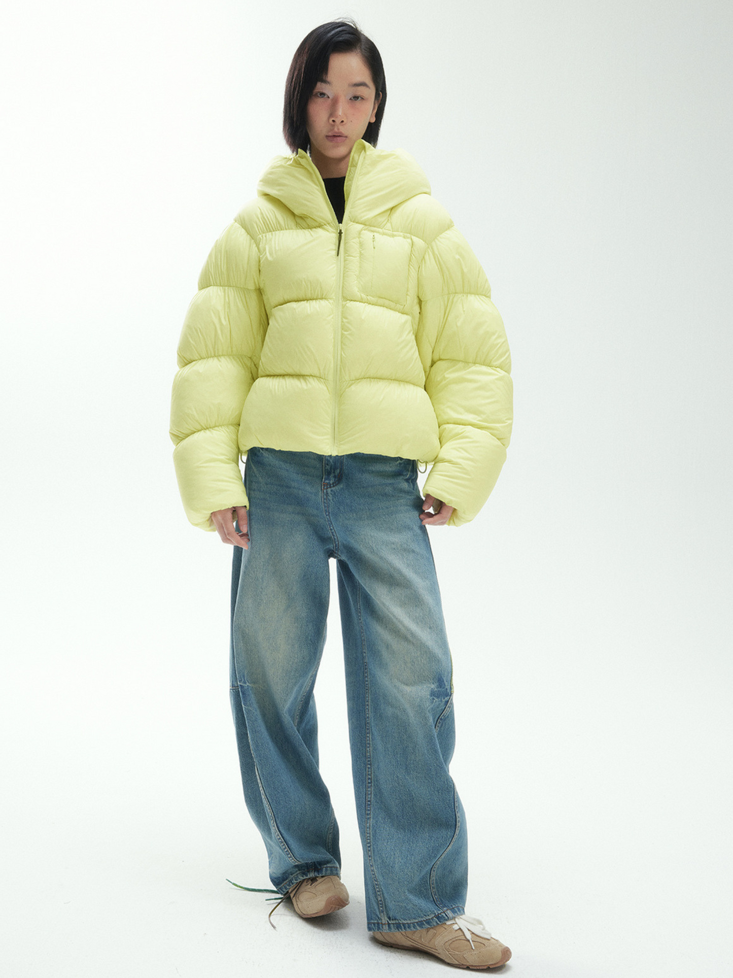 RavenScope - Damen 90% weiße Entendaunen Pufferjacke mit Kapuze