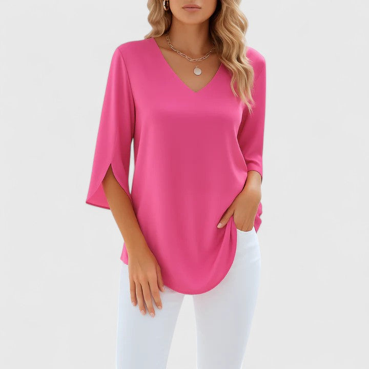 Violetta™ | Raffinierte Bluse mit V-Ausschnitt