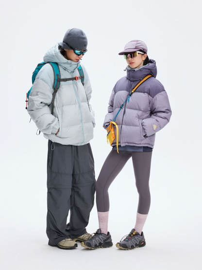 BluffPeak - Unisex Abnehmbare Kapuze Wasserabweisende Entendaunenjacke