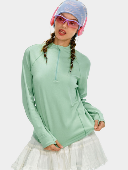 Caveflare - Damen UPF50+ Stehkragen Langarm Sweatshirt