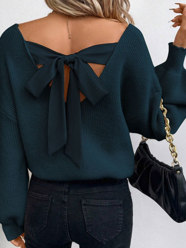 Rückenbogen Strickpullover