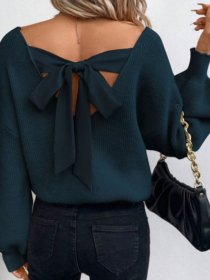 Rückenbogen Strickpullover