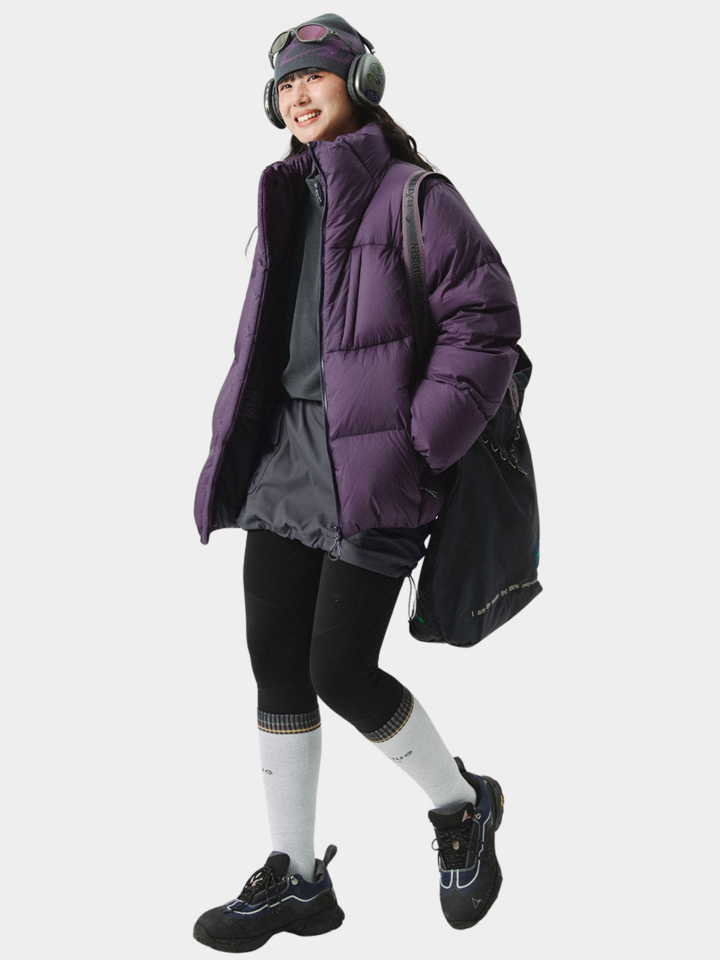 CougarStep - 95% weiße Gänsedaunen Jacke mit dreifacher Schutzfunktion und Stehkragen