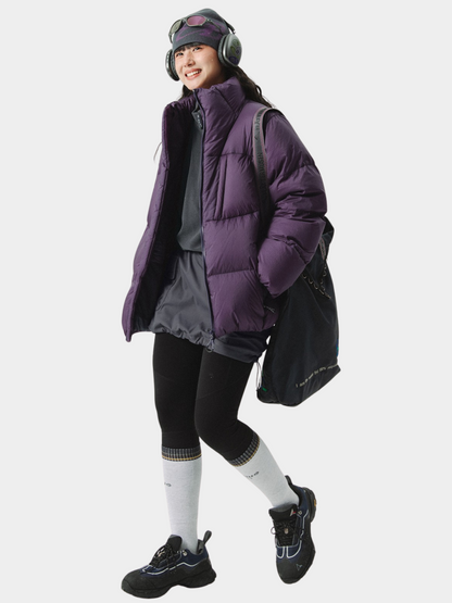 CougarStep - 95% weiße Gänsedaunen Jacke mit dreifacher Schutzfunktion und Stehkragen